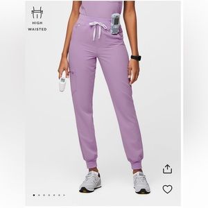 Lavender Dew Figs Zamora High Waisted Joggers small petite